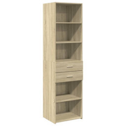 Berkfield Highboard Sonoma Oak 50X42.5X185 Cm Engineered Wood - thumbnail 2