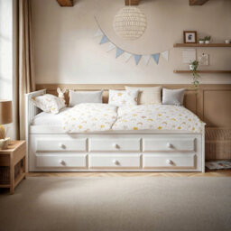 Flair Montana Captain's Wooden Guest Bed - White - thumbnail 4