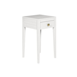 Wyld Haus Moscow White Wood-Grain 1-Drawer Bedside Table Matt Finish - thumbnail 4