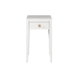 Wyld Haus Moscow White Wood-Grain 1-Drawer Bedside Table Matt Finish - thumbnail 3