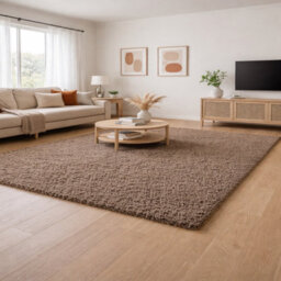 Uetian Mocha Shaggy Rug (160 X 230 )Cm Thick 5Cm Pile Soft Carpet For Living Room Bedroom  Luxury Plush Non Shedding Area Rug