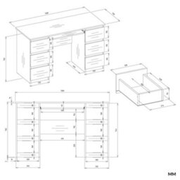 Topeshop Kuba Desk With Hutch White Home Office Desk With Storage - thumbnail 6