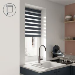 GoodHome Elin Corded Blue Storm Day & Night Roller Blind (W)90Cm (L)180Cm - thumbnail 7