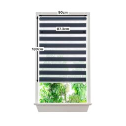 GoodHome Elin Corded Blue Storm Day & Night Roller Blind (W)90Cm (L)180Cm - thumbnail 5