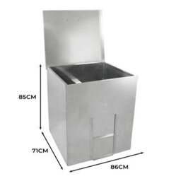 MonsterShop Galvanised Steel Coal Storage Bunker - 350Kg - thumbnail 3