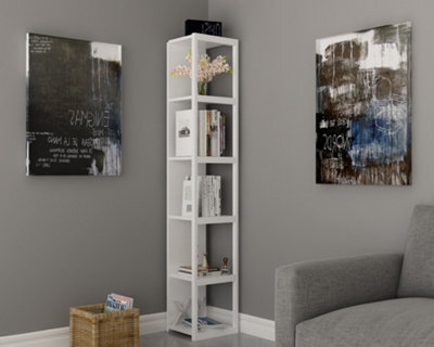 Decorotika Texas 5-Tier Bookcase Shelving Unit White - image 1