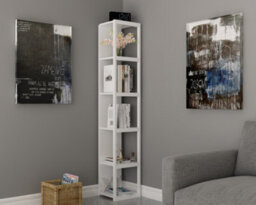 Decorotika Texas 5-Tier Bookcase Shelving Unit White - thumbnail 1