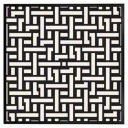 "Andrew Lee Woven Pattern (Picutre Frame) / 20X20"" / Brown" - thumbnail 1