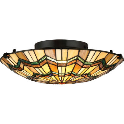 Elegant 2 Bulb Flush Mount Light - Valiant Bronze Led Ceiling Fixture