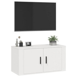 Berkfield Wall Mounted Tv Cabinet White 80X34.5X40 Cm - thumbnail 4