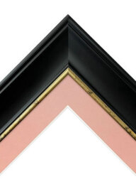 Frames By Post Scandi Black With Crackle Gold Frame With Pink Mount For Image Size 9 X 7 Inch - thumbnail 5