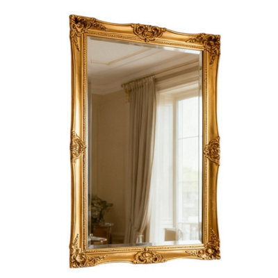 Minster 150Cm Full-Length Wall & Floor Mirror - L4 X W60 X H150 Cm - Gold