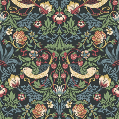 Galerie Arts And Crafts Green Patterned Wallpaper - image 1