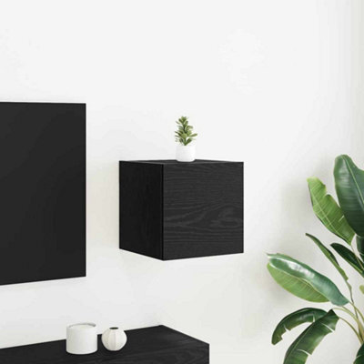 Berkfield Wall Mounted Tv Cabinet In Black Oak - 30.5 X 30 X 30 Cm - image 1