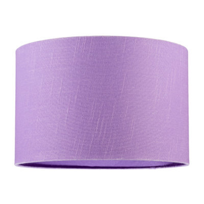 Happy Homewares Modern Designer Lavender Oil Textured Linen Fabric Circular Lamp Shade - image 1