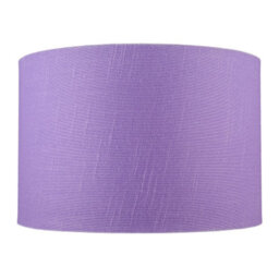 Happy Homewares Modern Designer Lavender Oil Textured Linen Fabric Circular Lamp Shade - thumbnail 4