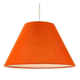 Happy Homewares 12 Vibrant Orange Cotton Coolie Lampshade Suitable For Table Lamp Or Pendant - thumbnail 6