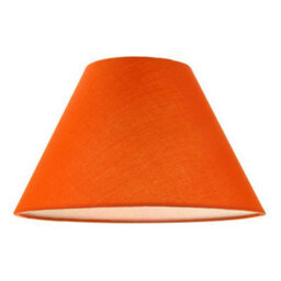 Happy Homewares 12 Vibrant Orange Cotton Coolie Lampshade Suitable For Table Lamp Or Pendant