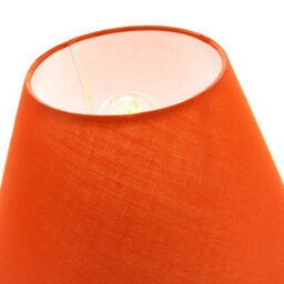 Happy Homewares 12 Vibrant Orange Cotton Coolie Lampshade Suitable For Table Lamp Or Pendant - thumbnail 4