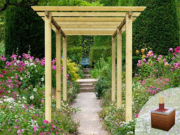 Edecks Heavy Duty Royal Walkway Wooden Garden Pergola (W 2400mm X D 4800mm) With Bolt Down Anchors (2.7M) - thumbnail 2