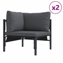 Berkfield Garden Sofa Set 8 Pcs Anthracite Steel - thumbnail 4