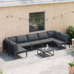 Berkfield Garden Sofa Set 8 Pcs Anthracite Steel - thumbnail 5