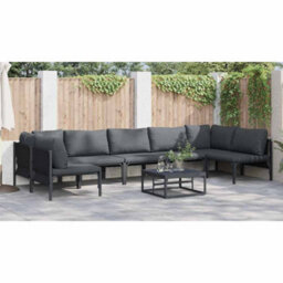 Berkfield Garden Sofa Set 8 Pcs Anthracite Steel - thumbnail 6