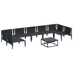 Berkfield Garden Sofa Set 8 Pcs Anthracite Steel - thumbnail 8