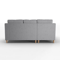 Furnishings For Less UK Baxter Fabric L Shaped 3 Seater Corner Sofa With Chaise Silver Left Hand Facing - thumbnail 3