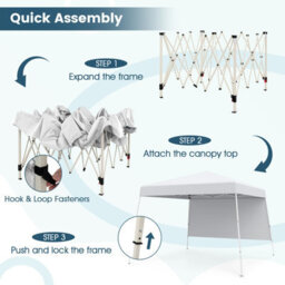 Gainoom 300 X 300 Cm Pop Up Canopy Tent White Foldable Outdoor Patio Shelter Gazebo - thumbnail 7