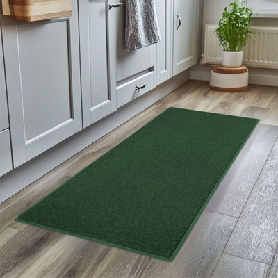 Nicoman Pvc Spaghetti Coil Hallway Kitchen Entrance Non-Slip Runner Rug 150Cm X 60Cm - Green - image 1