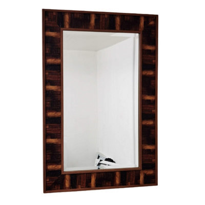 Antique Wall Mirror Hall Bricks Style Frame 90X60Cm