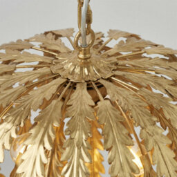3 Light Ceiling Pendant Floral Gold Shade Hanging Feature Lamp Bulb Chain Rose - thumbnail 4