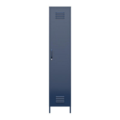 Dorel Home Bradford Single Metal Storage Cabinet Navy - image 1
