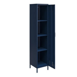 Dorel Home Bradford Single Metal Storage Cabinet Navy - thumbnail 3