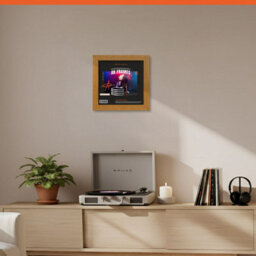 "12X12""  Oak Modern Vinyl Record Frame For 12 Inch Lp Album Covers - Elegant Wall Display - Ak Frames" - thumbnail 8