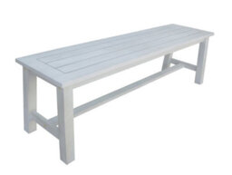 Charles Bentley Fsc Acacia White Washed Wooden Bench Dining Set - 4-6 Seater Set - thumbnail 7