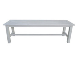 Charles Bentley Fsc Acacia White Washed Wooden Bench Dining Set - 4-6 Seater Set - thumbnail 8