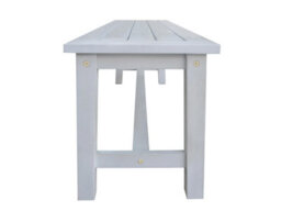 Charles Bentley Fsc Acacia White Washed Wooden Bench Dining Set - 4-6 Seater Set - thumbnail 9