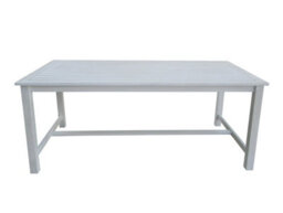 Charles Bentley Fsc Acacia White Washed Wooden Bench Dining Set - 4-6 Seater Set - thumbnail 4