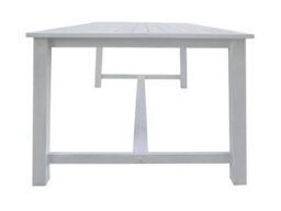 Charles Bentley Fsc Acacia White Washed Wooden Bench Dining Set - 4-6 Seater Set - thumbnail 5
