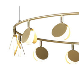 Luminosa Lighting Luminosa Shell 14 Light Pendant, Round, 60W Led, 3000K, 3180Lm, Gold, 3Yrs Warranty - thumbnail 5