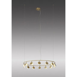 Luminosa Lighting Luminosa Shell 14 Light Pendant, Round, 60W Led, 3000K, 3180Lm, Gold, 3Yrs Warranty - thumbnail 2