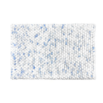 Allure Bath Fashions Marl Chunky Bobble Bath Mat Non Slip - Blue - image 1