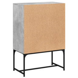 Berkfield Side Cabinet With Glass Doors Concrete Grey 69X37X100 Cm - thumbnail 8
