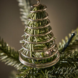 Dibor Silver Beaded Snowflake Christmas Decorations Tree Topper - thumbnail 5