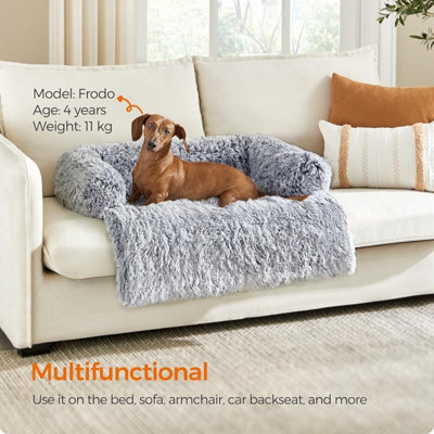 Songmics Relaxing Dog Sofa Bed, Pet Couch With Cover, Calming Bed For Medium Size Dogs, Grey Ombré - image 1