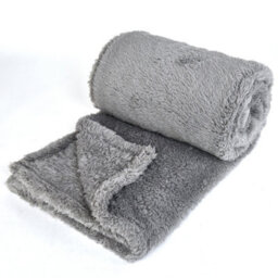 Ehc Teddy Fleece Super Soft Warm Fluffy Throw Thermal Sofa Blanket 130 X 170Cm - Grey - thumbnail 3