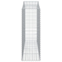 Berkfield Arched Gabion Baskets 8 Pcs 200X50X140/160 Cm Galvanised Iron - thumbnail 5