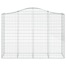 Berkfield Arched Gabion Baskets 8 Pcs 200X50X140/160 Cm Galvanised Iron - thumbnail 4